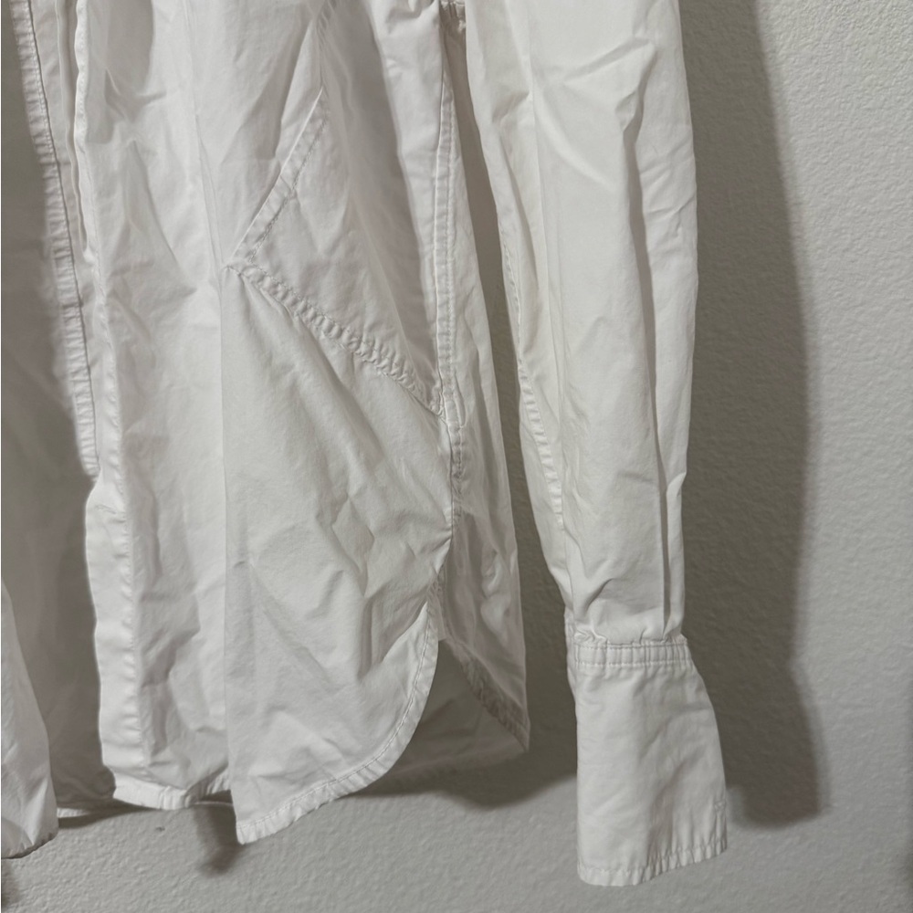 Women's White Button Down Shirt - Picture 6 of 7